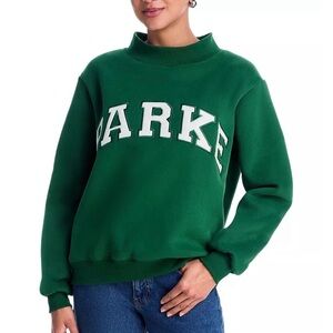 *SOLD OUT* Parke Palm White Varsity Mock Neck Sweatshirt, Size: L/XL, NWT
